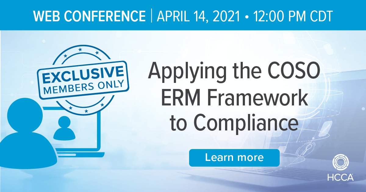 Applying the COSO ERM Framework to Compliance
